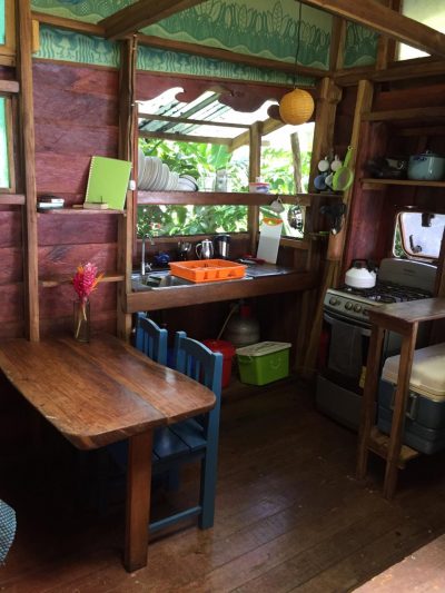 The kitchen of the Up in the Hill Eco Lodge in Panama.