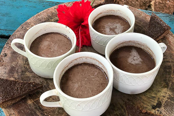 Chocolate cacao drink from Up in the Hill on Isla Bastimentos